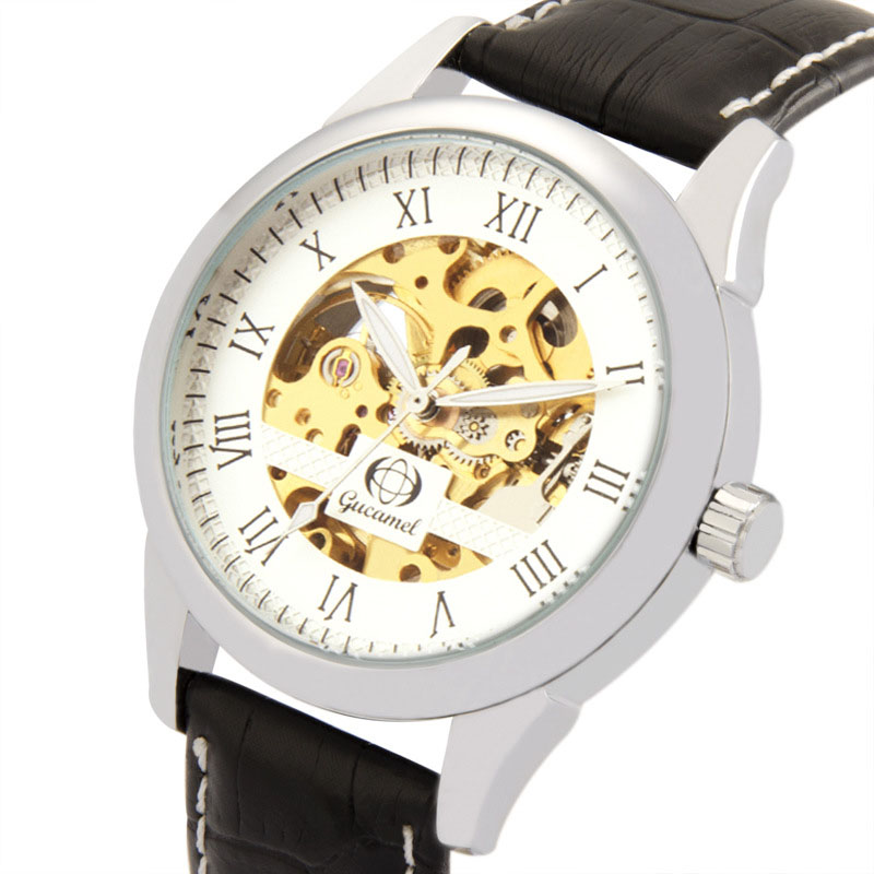 Men trend fashion Upscale Fully Automatic Hollow Mechanical Watch Sided Hollow Watch