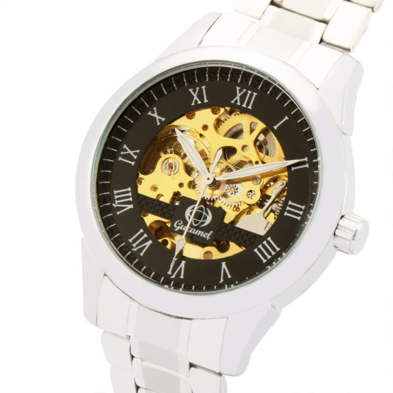 Men trend fashion Upscale Fully Automatic Hollow Mechanical Watch Sided Hollow Watch