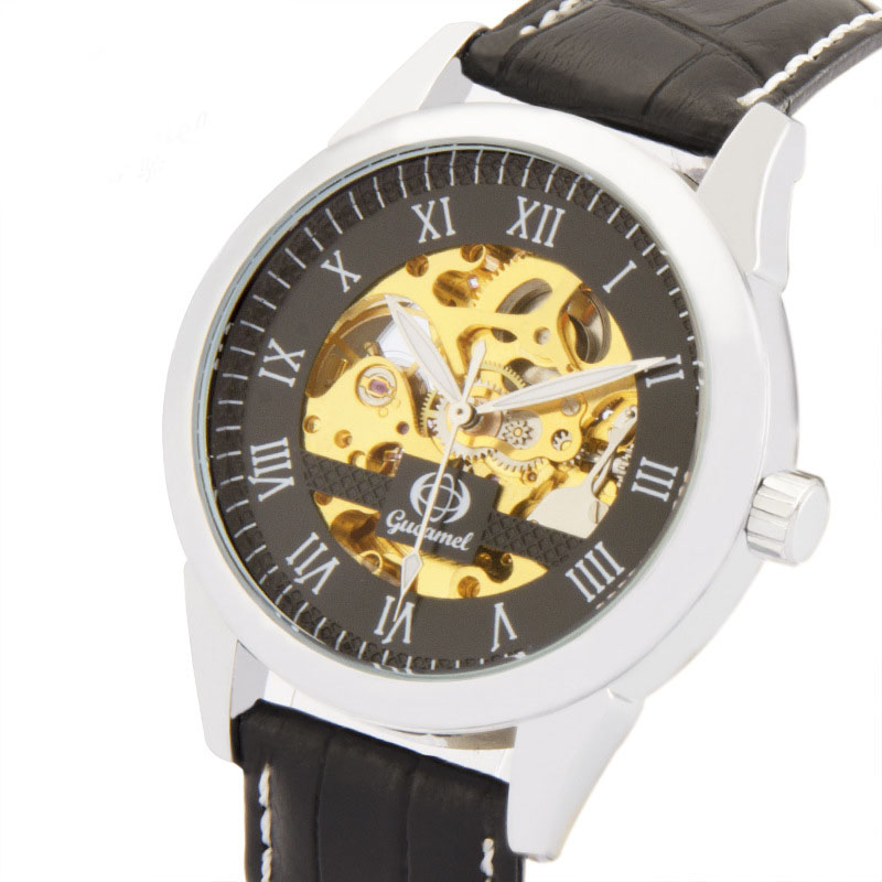 Men trend fashion Upscale Fully Automatic Hollow Mechanical Watch Sided Hollow Watch