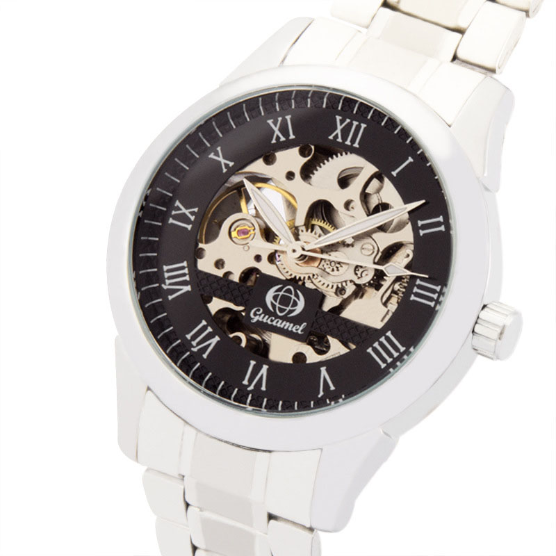 Men trend fashion Upscale Fully Automatic Hollow Mechanical Watch Sided Hollow Watch