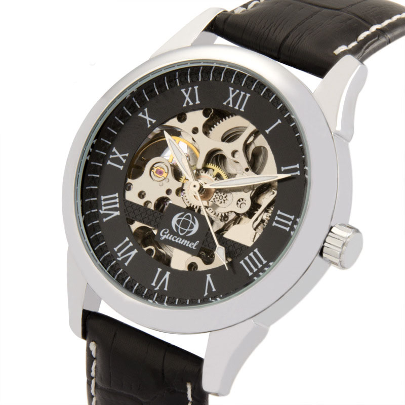 Men trend fashion Upscale Fully Automatic Hollow Mechanical Watch Sided Hollow Watch