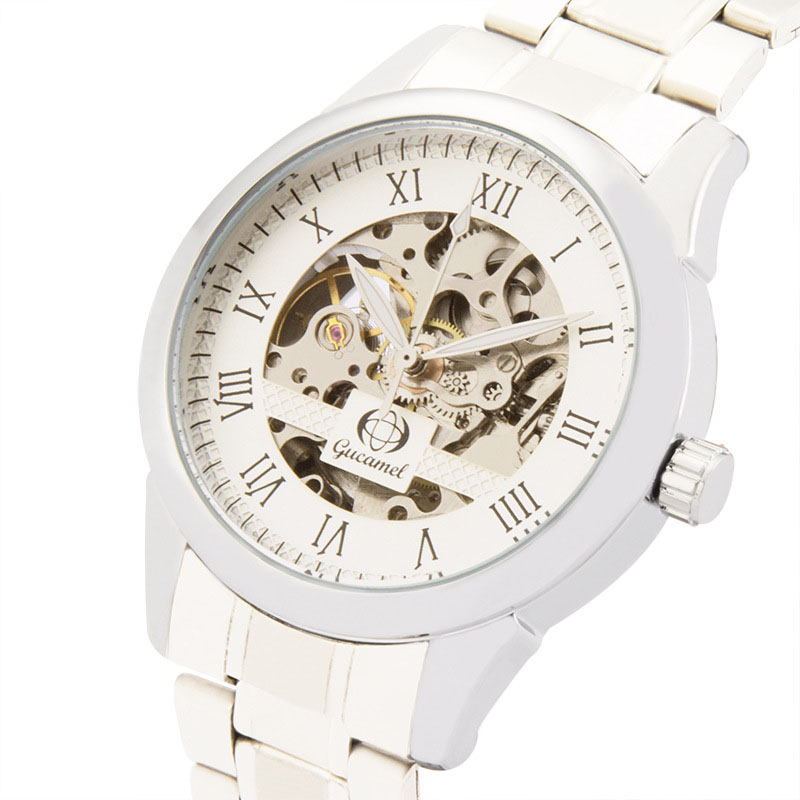 Men trend fashion Upscale Fully Automatic Hollow Mechanical Watch Sided Hollow Watch