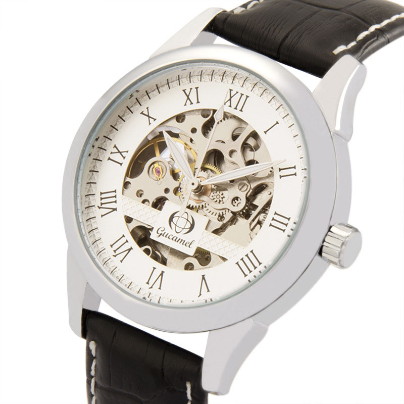 Men trend fashion Upscale Fully Automatic Hollow Mechanical Watch Sided Hollow Watch