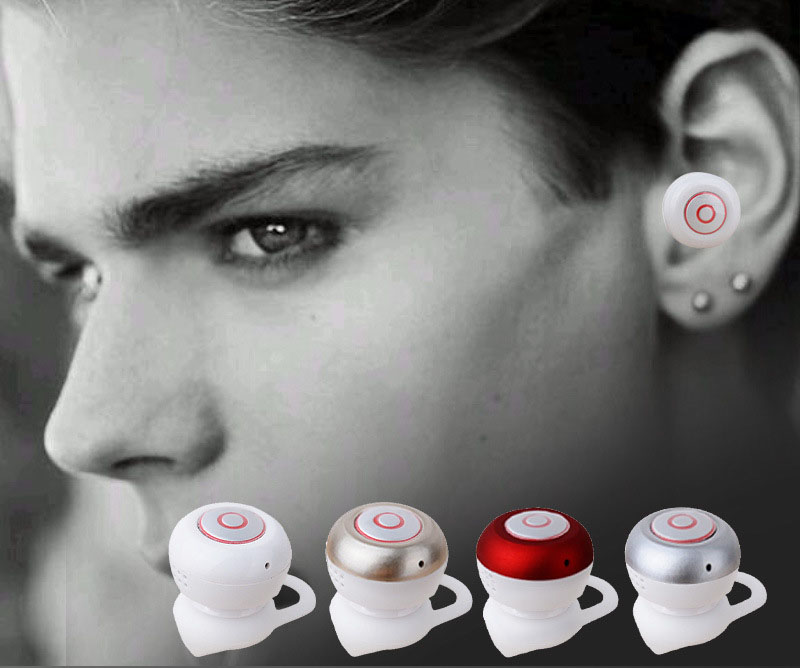 wireless Mini Bluetooth headset Hanging ear style tiny Invisible Car In Ear plug type 4.1 General