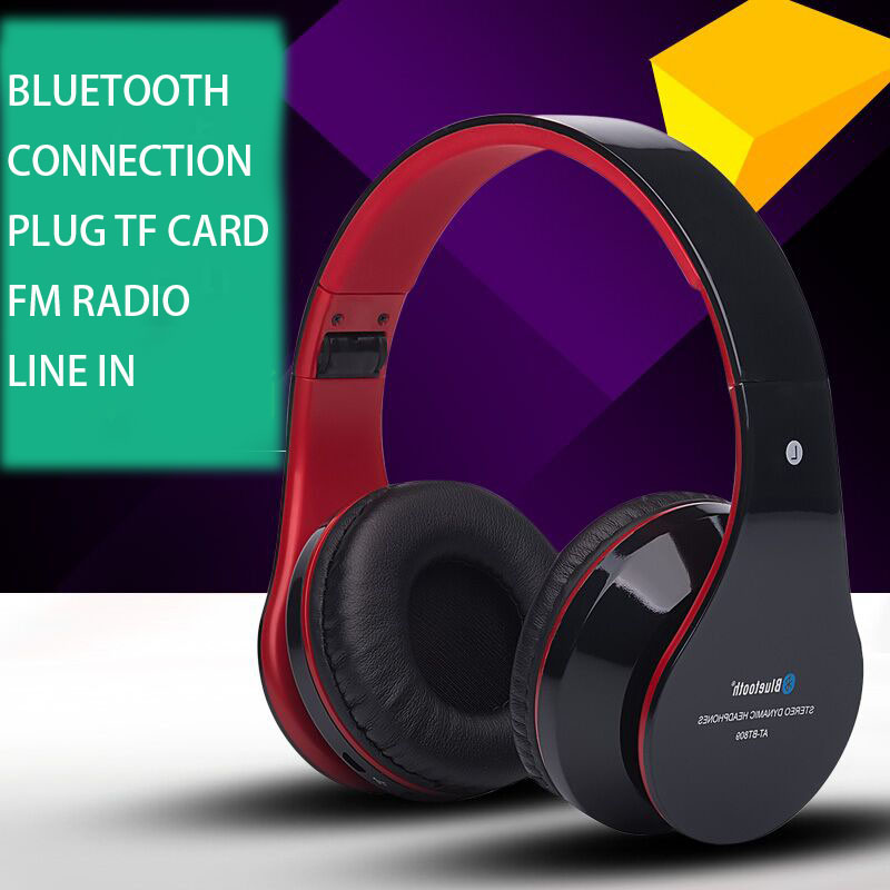 wireless Bluetooth headset Wearing style Insert TF card stereo FM Radio Foldable Mobile phone new