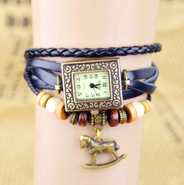 Retro Ms Bracelet Trojan horse Watch Horses Success Weave fashion Bracelet