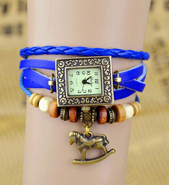Retro Ms Bracelet Trojan horse Watch Horses Success Weave fashion Bracelet