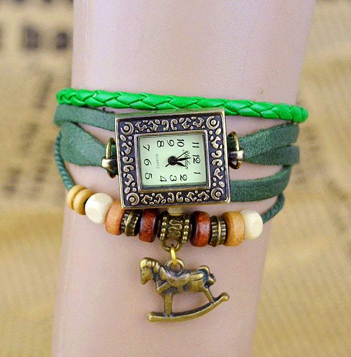 Retro Ms Bracelet Trojan horse Watch Horses Success Weave fashion Bracelet