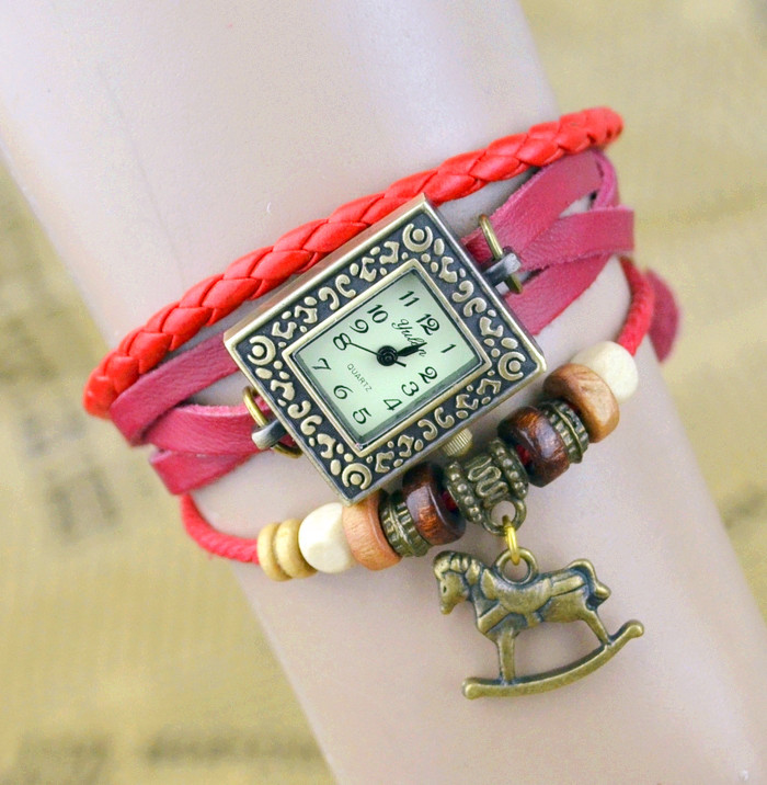 Retro Ms Bracelet Trojan horse Watch Horses Success Weave fashion Bracelet
