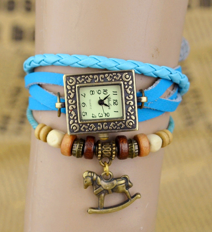 Retro Ms Bracelet Trojan horse Watch Horses Success Weave fashion Bracelet