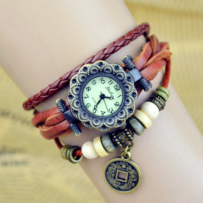 Gift' Watch Longfeng Chengxiang Chinese style Nationalities Weave Belt Retro Watch