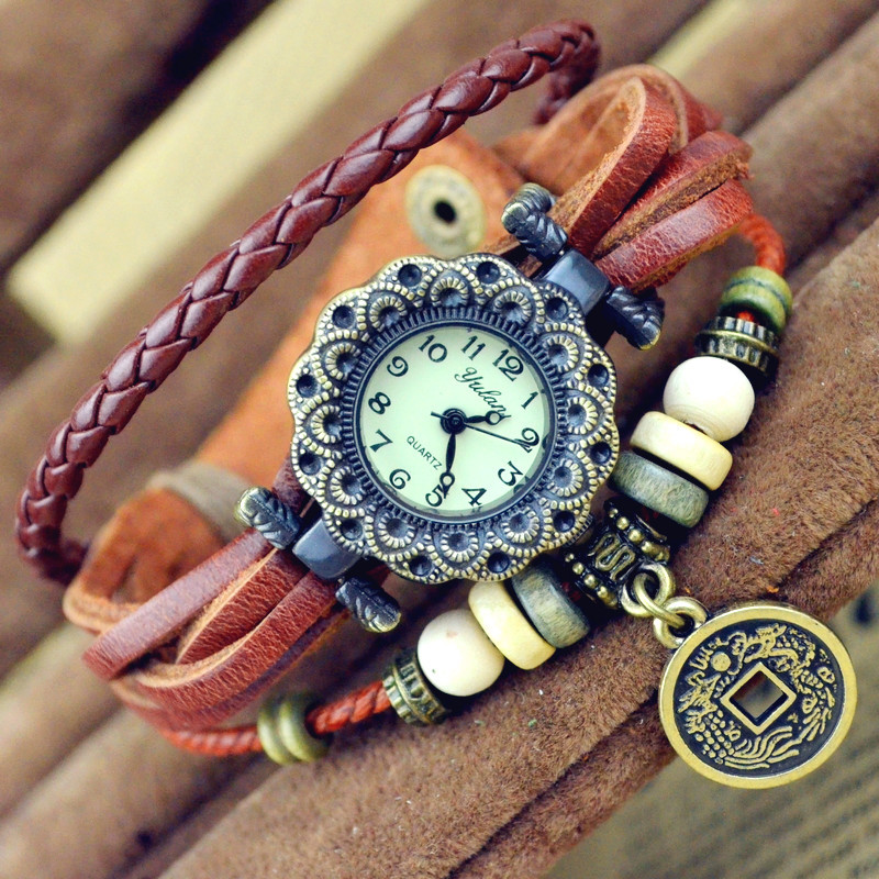 Gift' Watch Longfeng Chengxiang Chinese style Nationalities Weave Belt Retro Watch