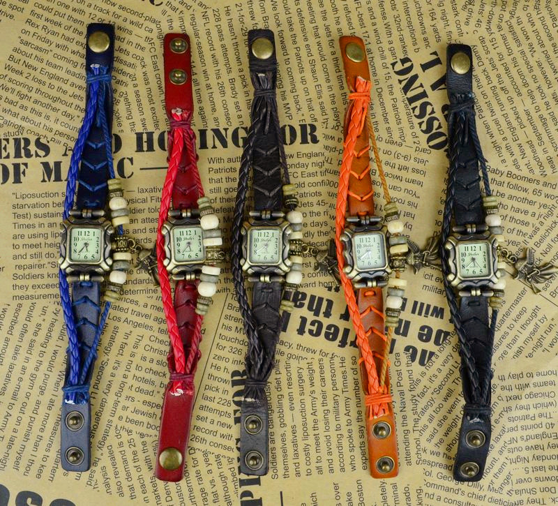 Retro Watch  Full hand Weave Ms Bracelet angel Flute child fashion trend Watch