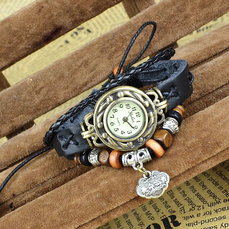 Retro Hand made Watch  student Bracelet   Ms Genuine Leather fashion trend Bracelet