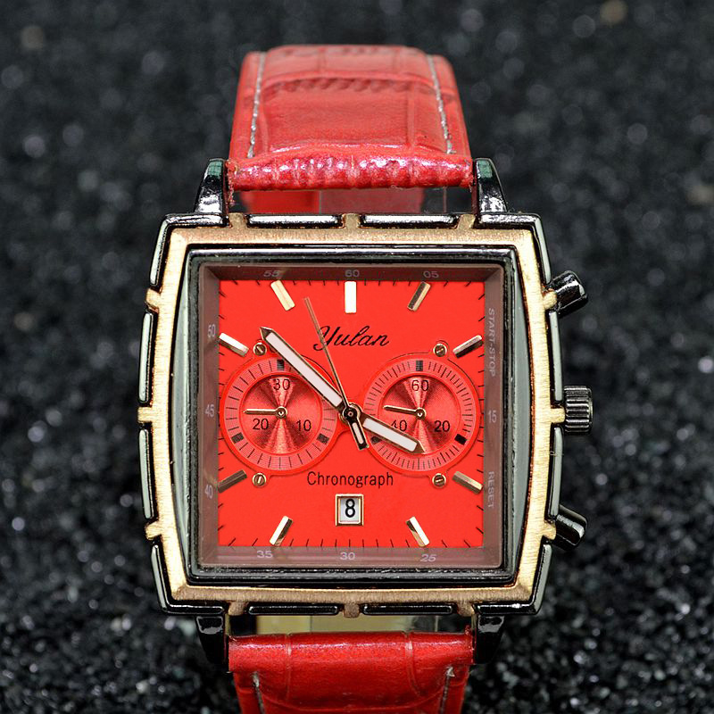 Men Watch personality fashion trend Quartz watches   men and women Single calendar Belt Watch