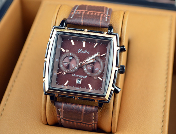Men Watch personality fashion trend Quartz watches   men and women Single calendar Belt Watch