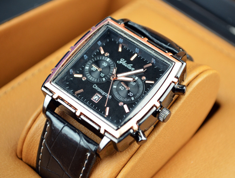 Men Watch personality fashion trend Quartz watches   men and women Single calendar Belt Watch
