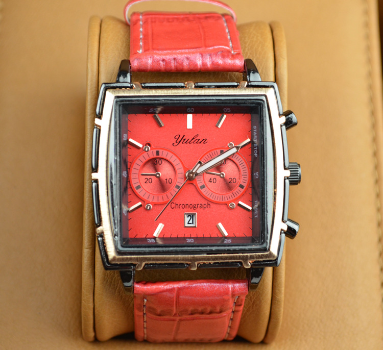 Men Watch personality fashion trend Quartz watches   men and women Single calendar Belt Watch