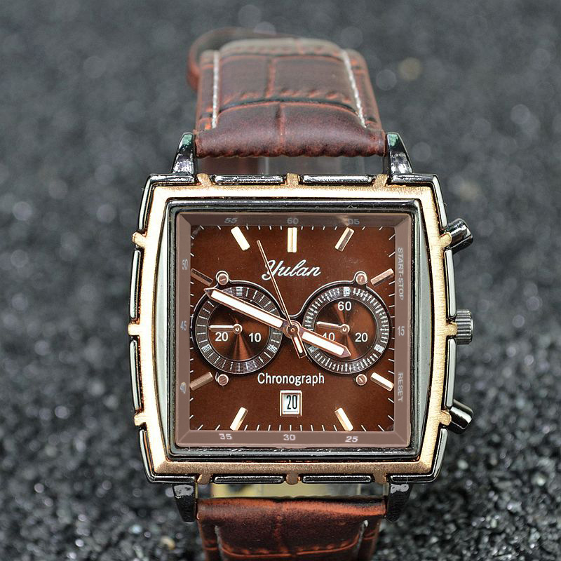 Men Watch personality fashion trend Quartz watches   men and women Single calendar Belt Watch