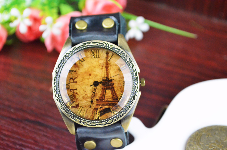 Western style popular Paris Eiffel Tower Watch Retro travel commemorate Watch