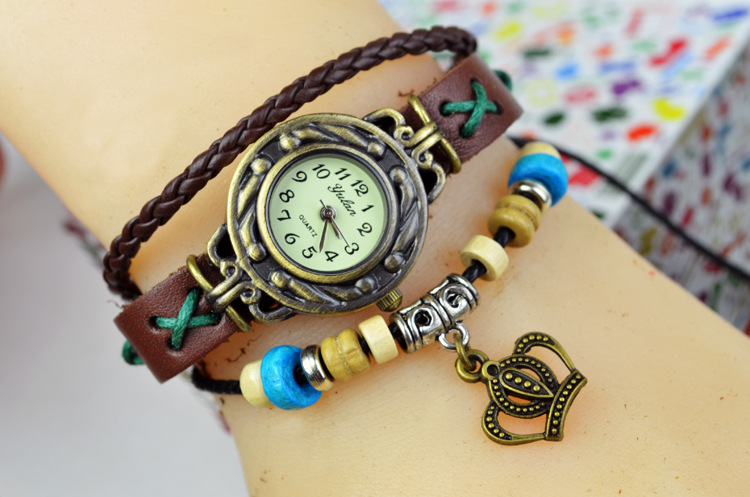 Retro Bracelet   Hand made Beaded Weave Ms trend fashion Watch