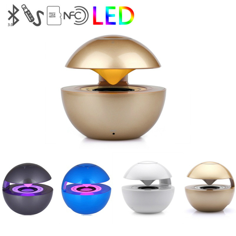 Wireless Bluetooth Speaker Colorful Led Lights Touch Mini Bass Portable Card Outdoor Small Speakers