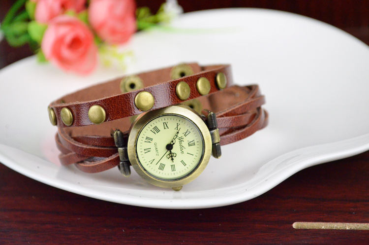 Retro Watch Bronze Mushroom nails Artificial prepared by Bracelet fashion trend Watch