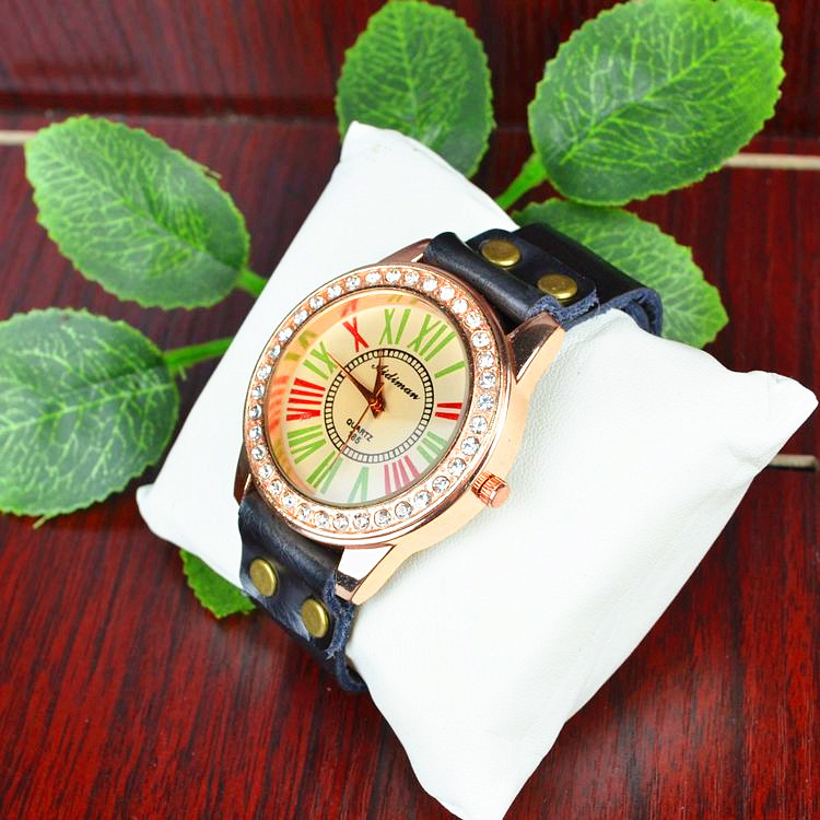 Rome digital Genuine Leather Retro Female watch Summer Cool Retro Watch