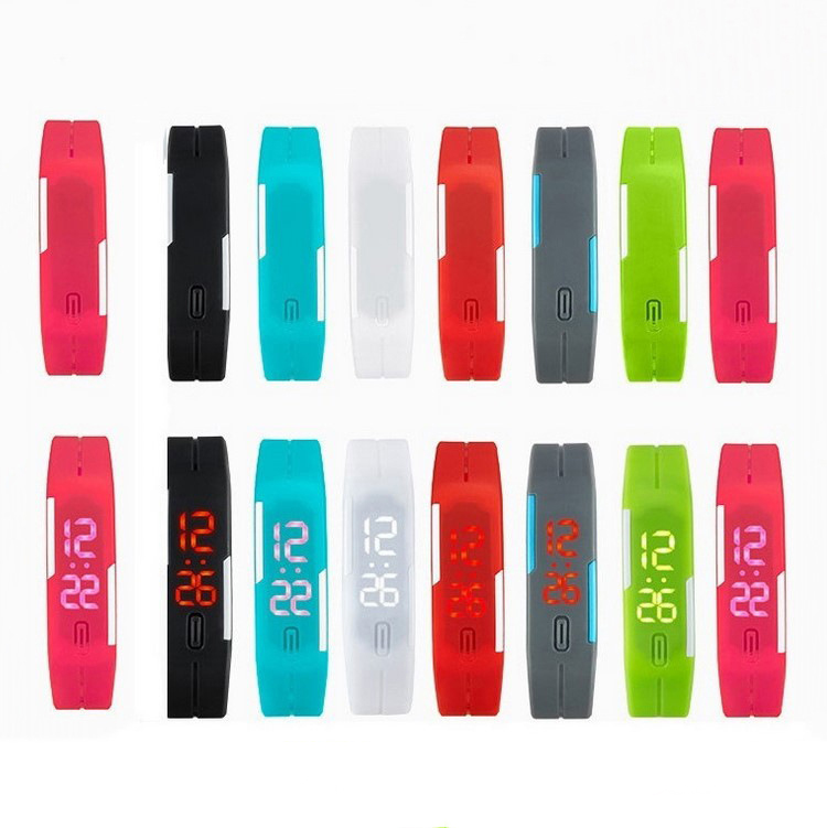 Fashion Silica gel led Wristband Watch Fashion Trend Child Student Touch Digital Watch Red Light