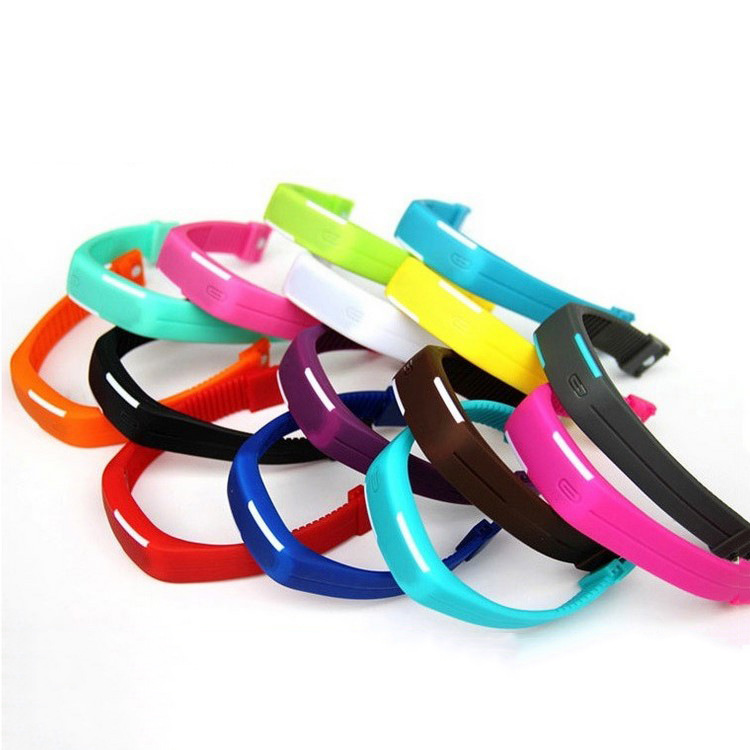 Fashion Silica gel led Wristband Watch Fashion Trend Child Student Touch Digital Watch Red Light