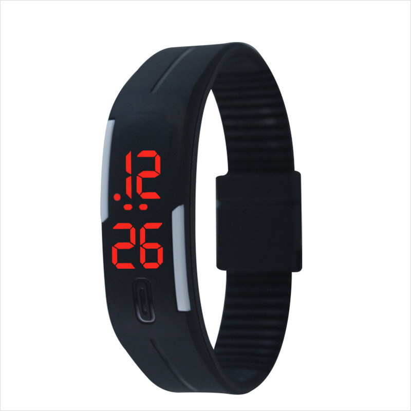 Fashion Silica gel led Wristband Watch Fashion Trend Child Student Touch Digital Watch Red Light