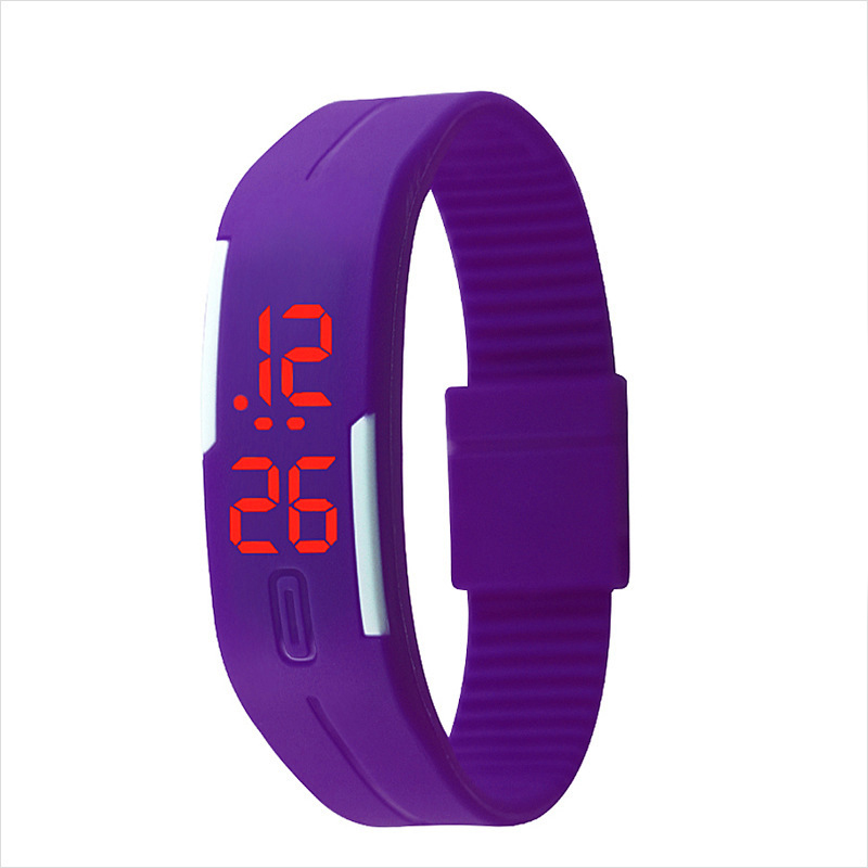 Fashion Silica gel led Wristband Watch Fashion Trend Child Student Touch Digital Watch Red Light