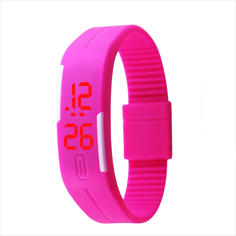 Fashion Silica gel led Wristband Watch Fashion Trend Child Student Touch Digital Watch Red Light