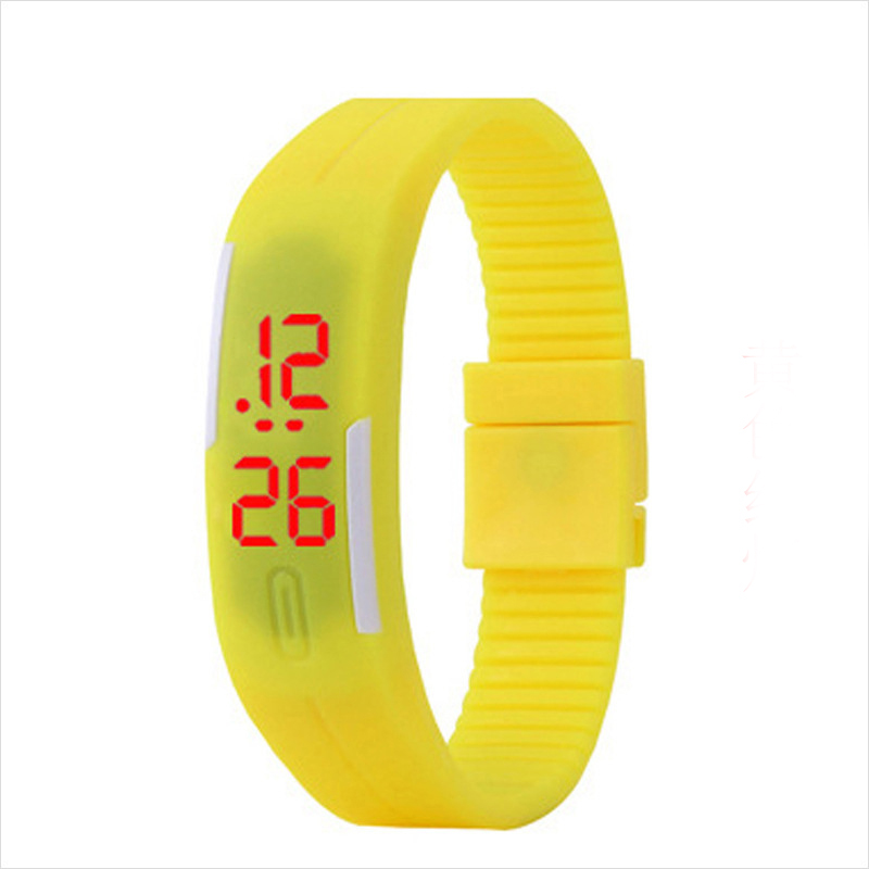 Fashion Silica gel led Wristband Watch Fashion Trend Child Student Touch Digital Watch Red Light