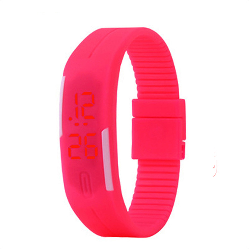 Fashion Silica gel led Wristband Watch Fashion Trend Child Student Touch Digital Watch Red Light