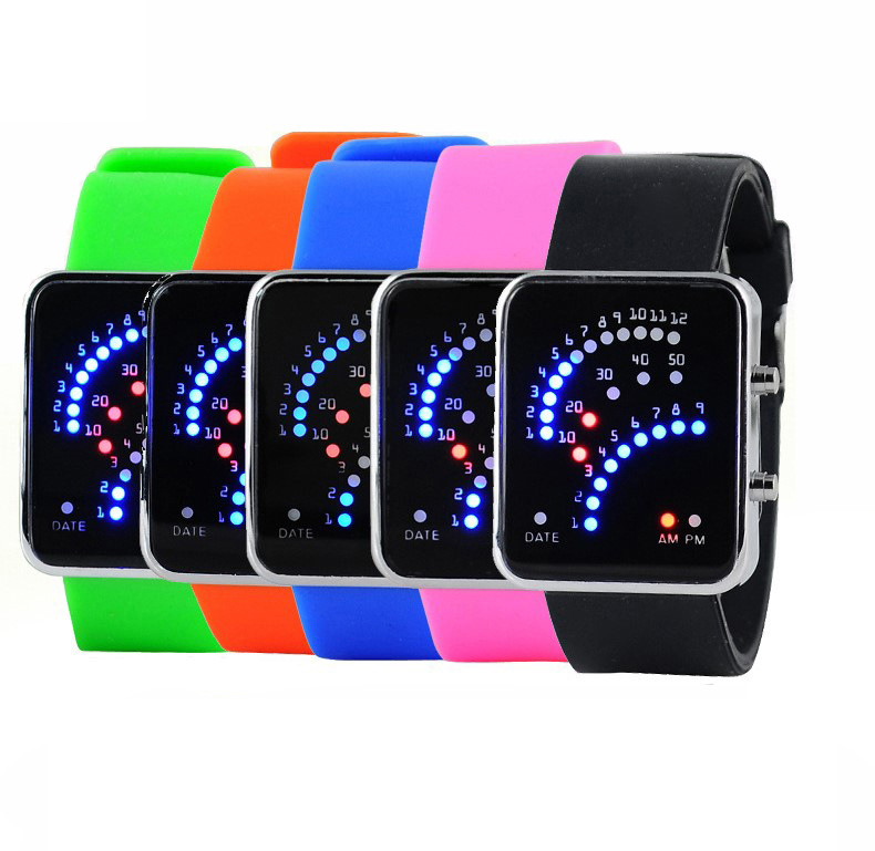 Sector LED Watch Silica Gel trend Fashion Digital Watch Student Watch Couple Led electronic Watch