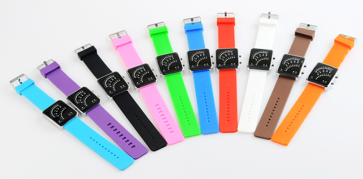 Sector LED Watch Silica Gel trend Fashion Digital Watch Student Watch Couple Led electronic Watch