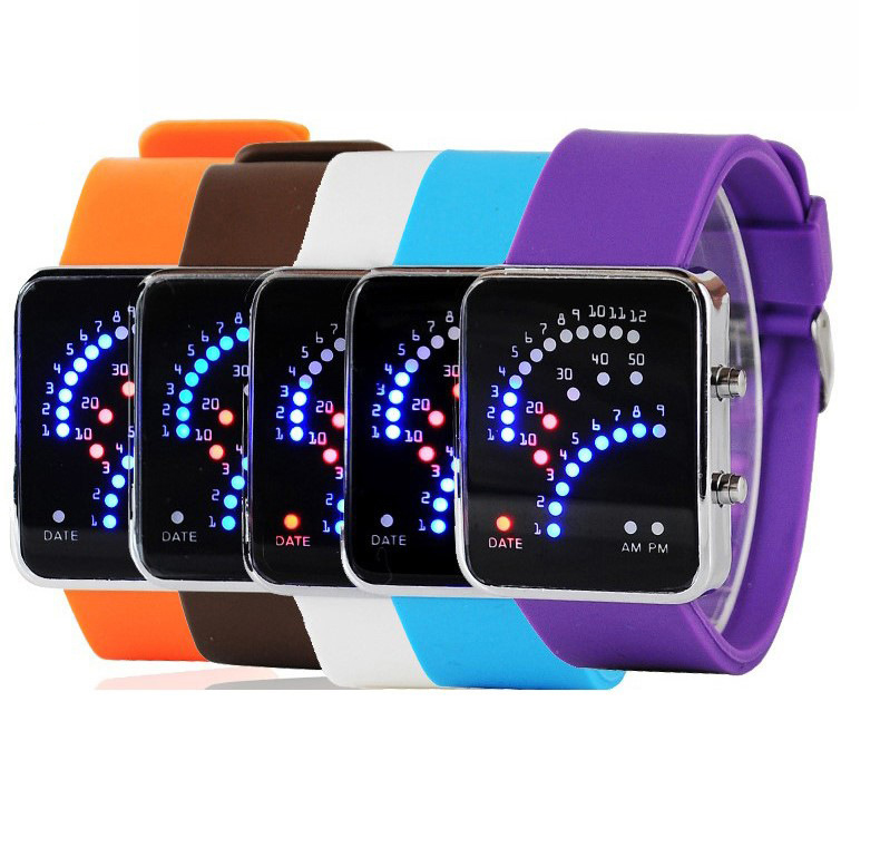 Sector LED Watch Silica Gel trend Fashion Digital Watch Student Watch Couple Led electronic Watch
