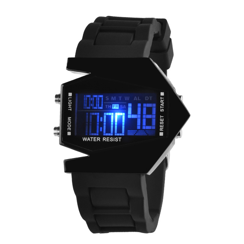 Fashion Personality Colorful Student Waterproof Multifunction digital watch Couple aircraft Watch