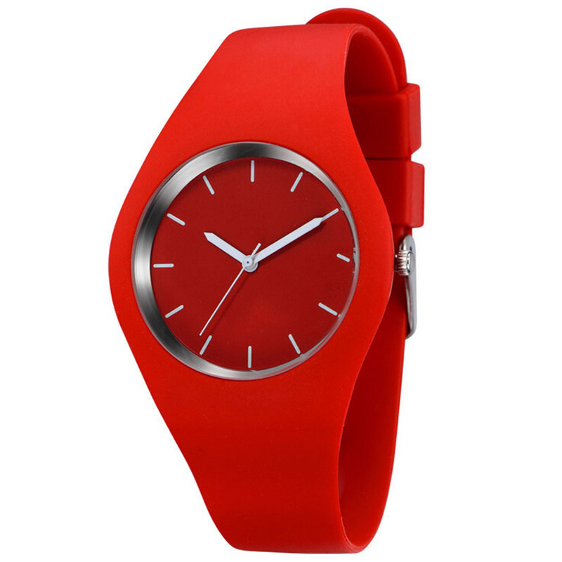 Candy Jelly Silica gel Quartz Watches Men and Women Student trend Fashion Ultra thin gift Watch
