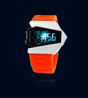 Fashion Personality Colorful Student Waterproof Multifunction digital watch Couple aircraft Watch
