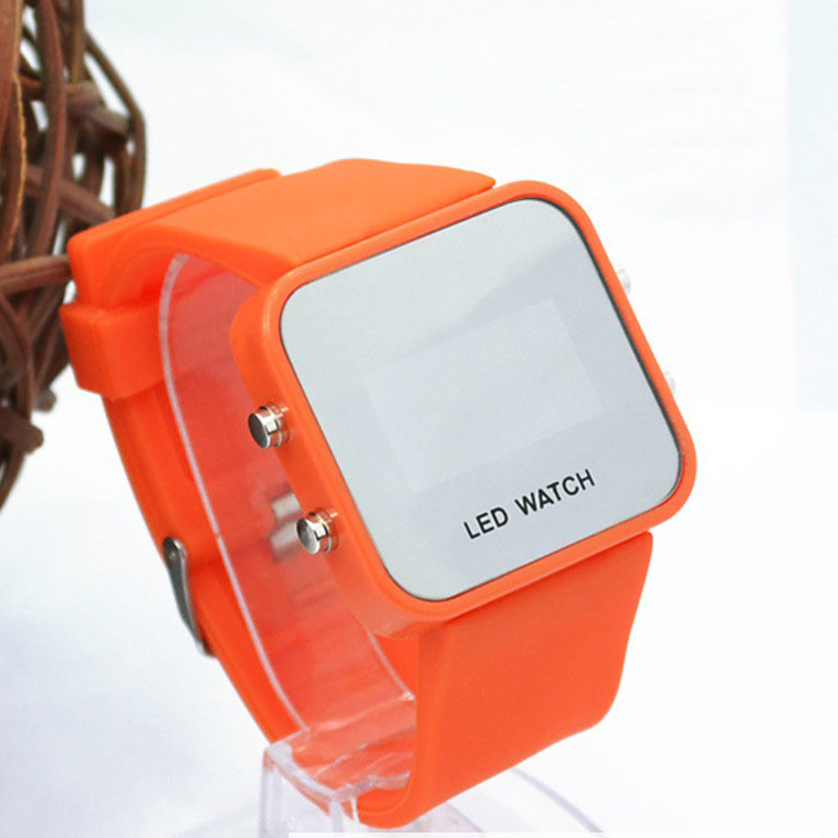 Fashion led mirror Cool Table Trend Student Digital Watch Creative Couple Make up Watch