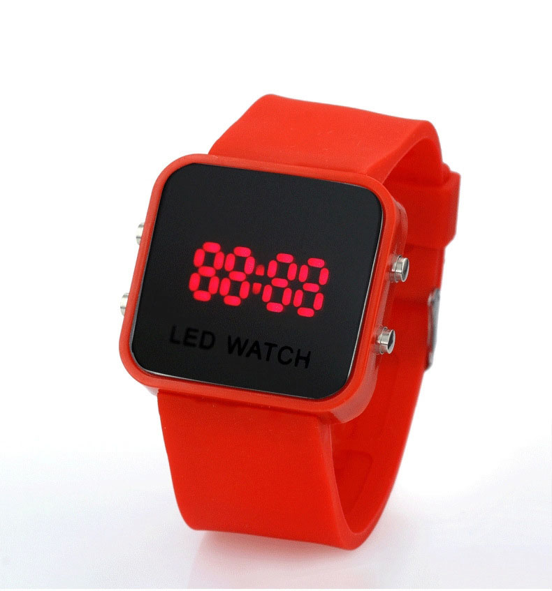 Fashion led mirror Cool Table Trend Student Digital Watch Creative Couple Make up Watch
