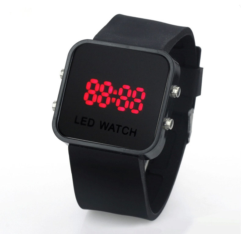 Fashion led mirror Cool Table Trend Student Digital Watch Creative Couple Make up Watch