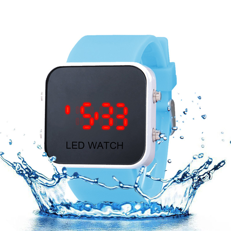 Fashion led mirror Cool Table Trend Student Digital Watch Creative Couple Make up Watch