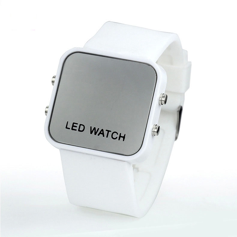 Fashion led mirror Cool Table Trend Student Digital Watch Creative Couple Make up Watch