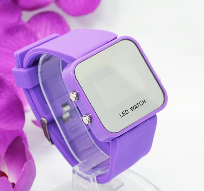 Fashion led mirror Cool Table Trend Student Digital Watch Creative Couple Make up Watch