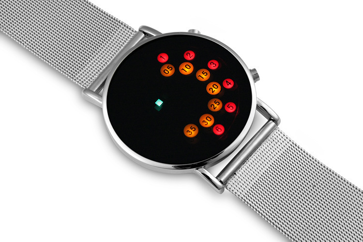 Fashion Ball Led Watch Waterproof Steel Strip digital Watch trend Student Couple Watch
