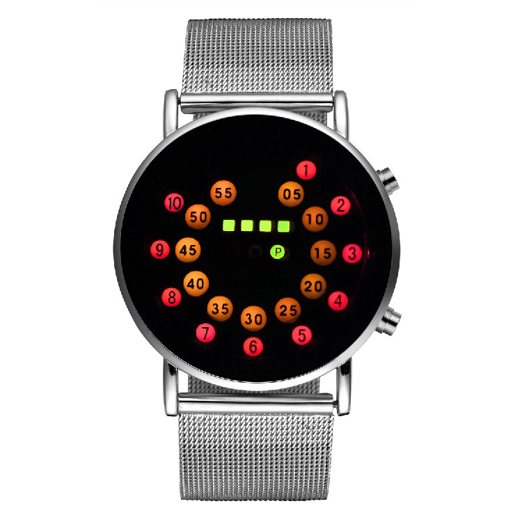 Fashion Ball Led Watch Waterproof Steel Strip digital Watch trend Student Couple Watch