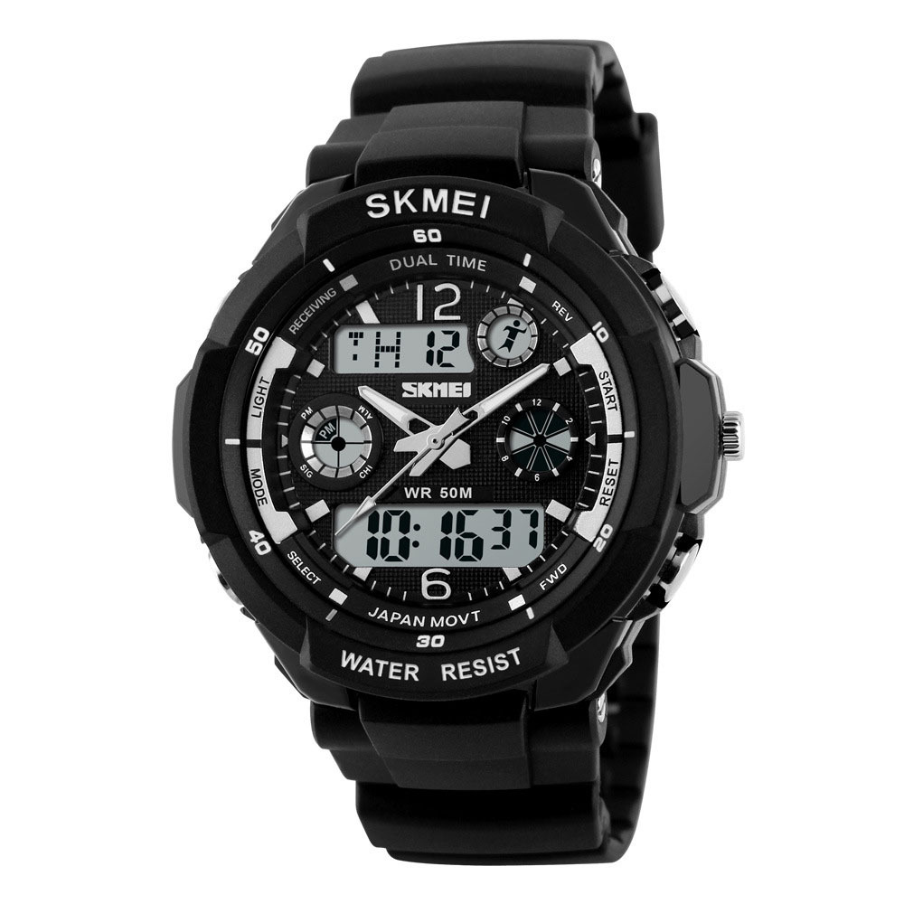 Outdoor Double Show Digital Watch Waterproof Shockproof Climbing Multifunction Movement Watch